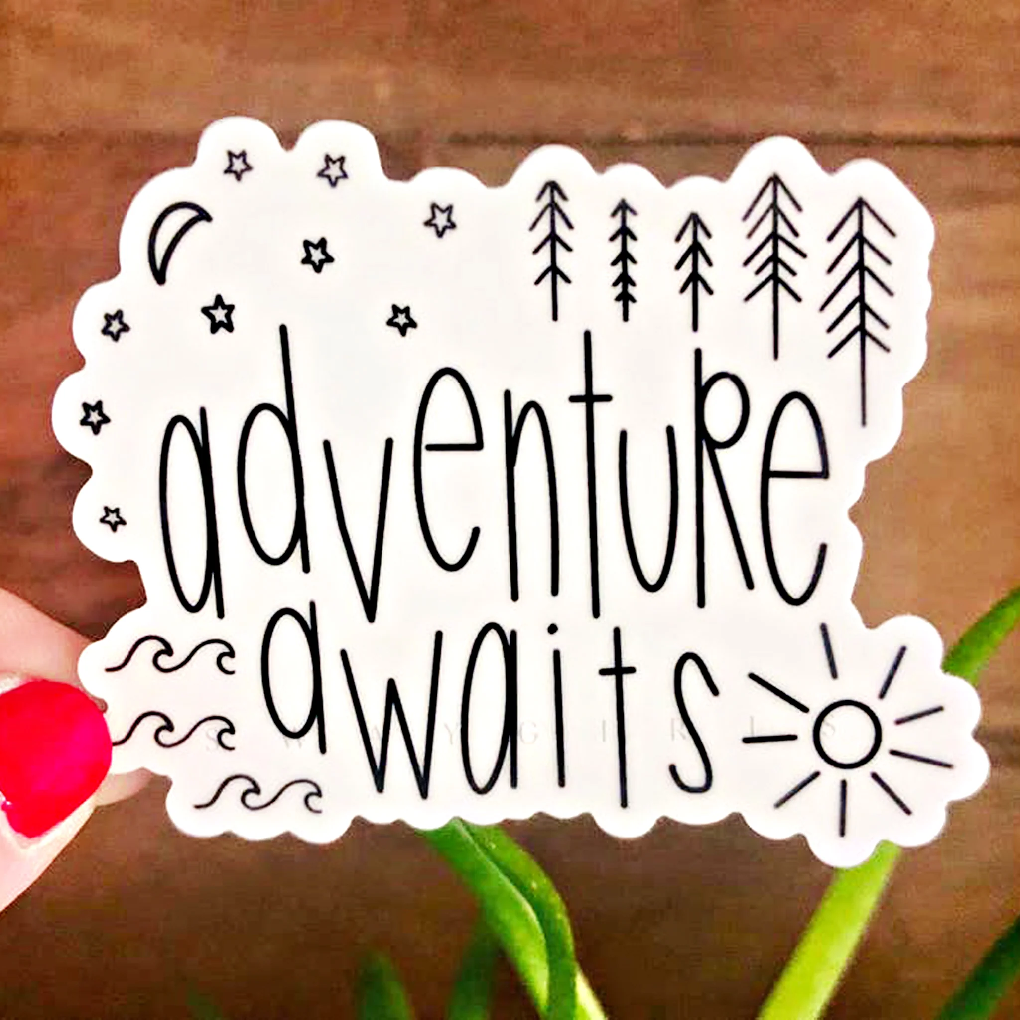 Adventure Awaits Vinyl Mini Sticker - Image 2