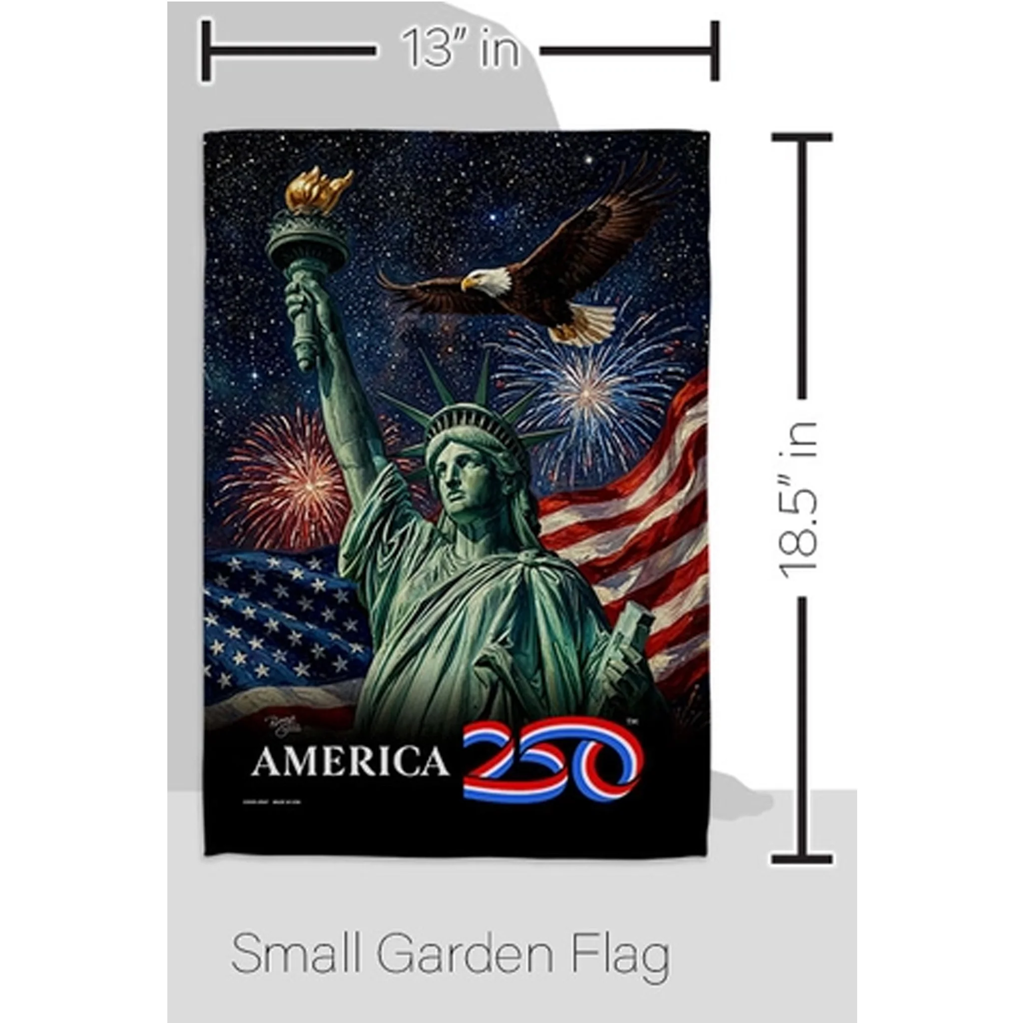 America 250 Statue of Liberty Eagle Garden Flag - Image 3