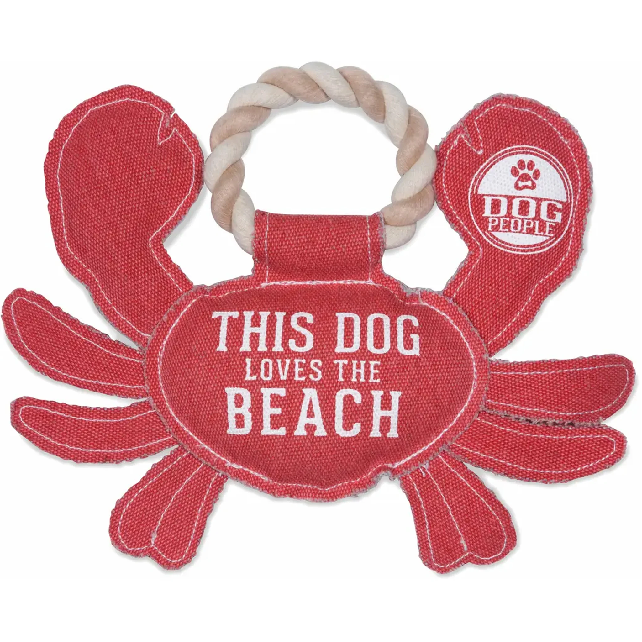 Beach Dog Red Crab Canvas Dog Toy