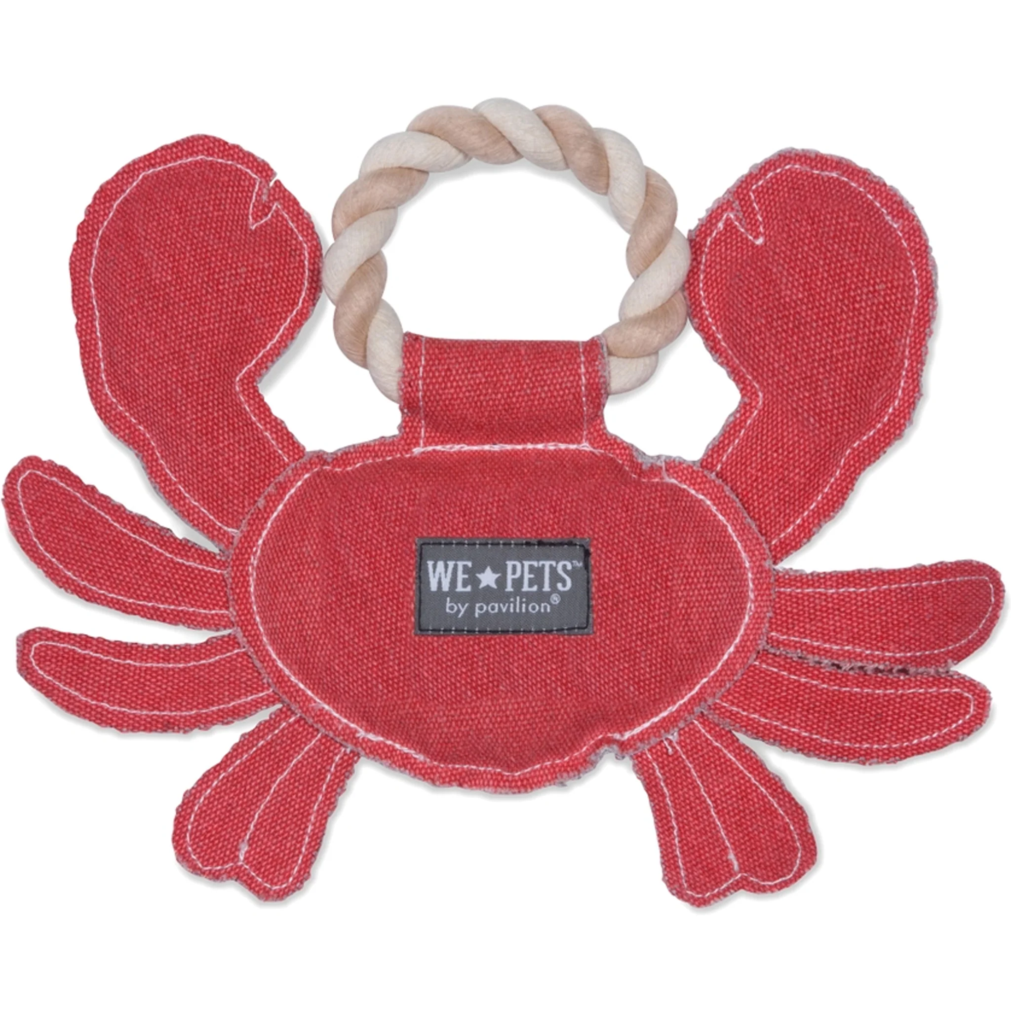 Beach Dog Red Crab Canvas Dog Toy - Image 3