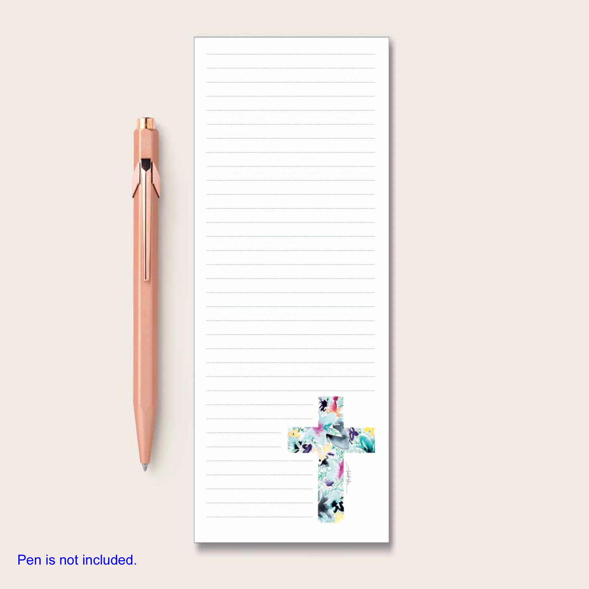 Cross Floral Magnetic Notepad - Image 2