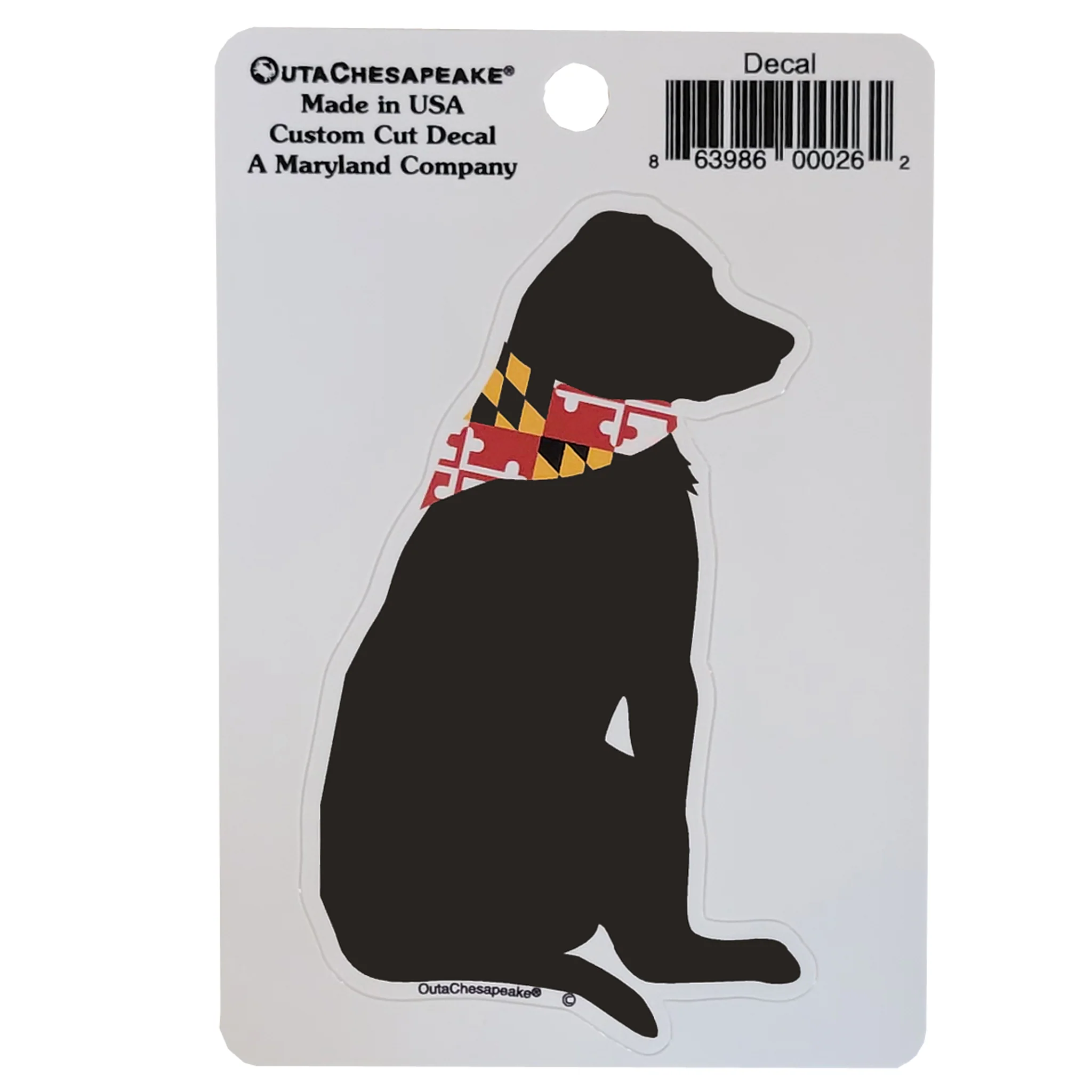 Dog with Maryland Flag Bandana Die-Cut Sticker - Image 2