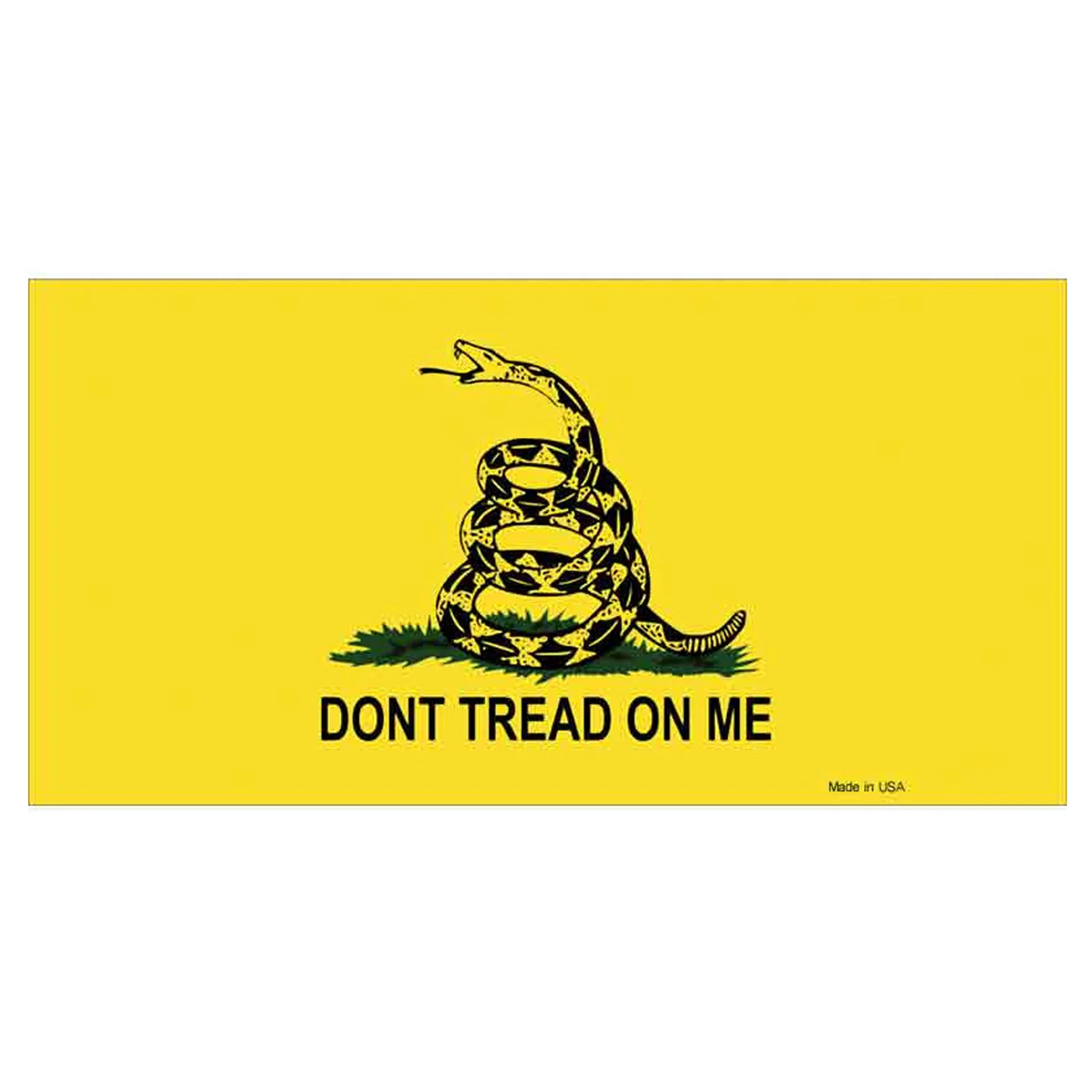Don't Tread On Me Yellow Sticker