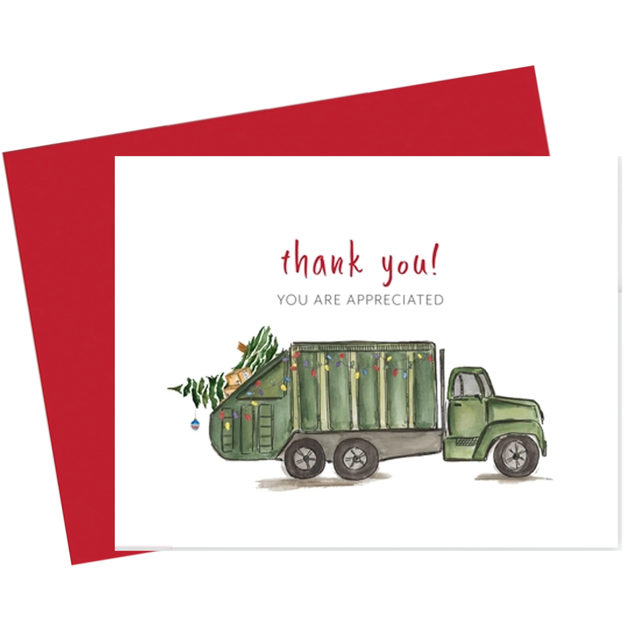 Garbage Trash Driver Appreciation Holiday Card