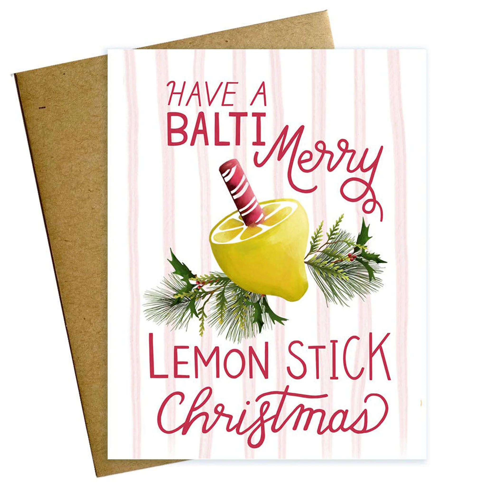 Have A Balti Merry Lemon Stick Christmas Card