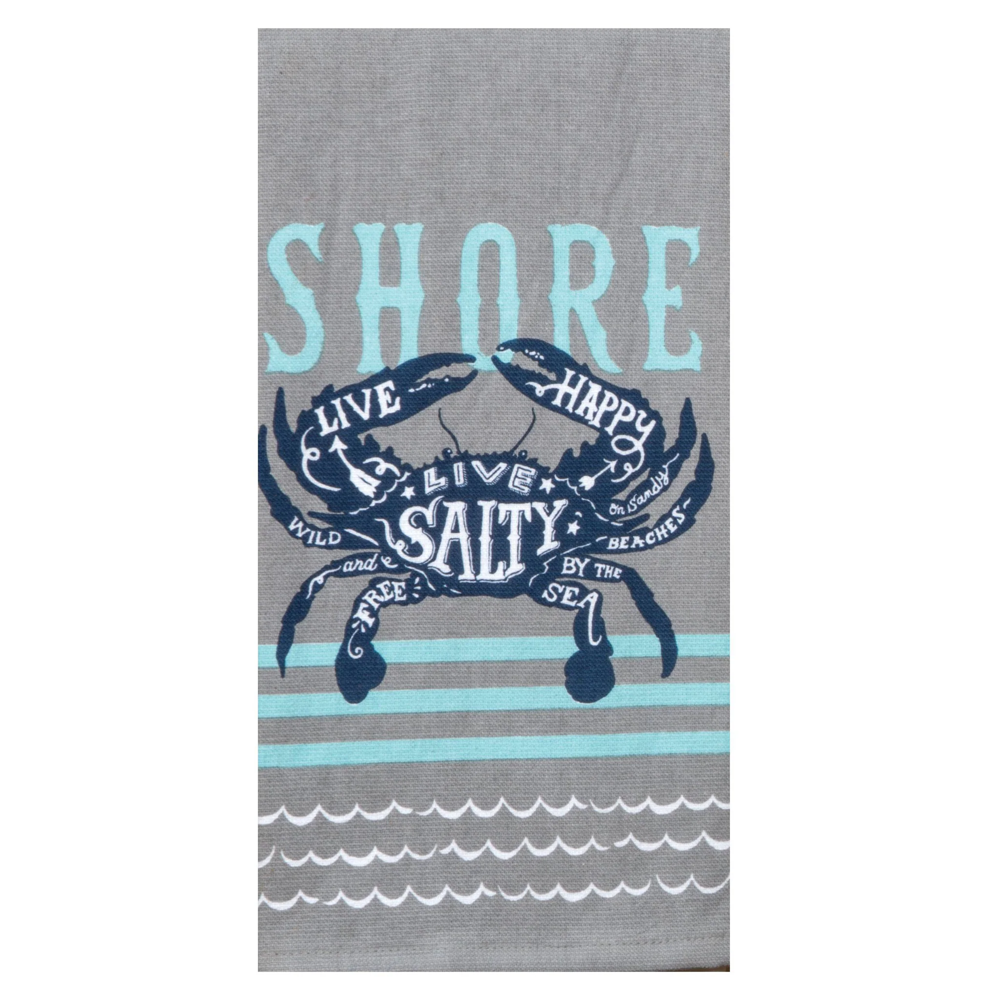 Live Salty Crab Kitchen Towel