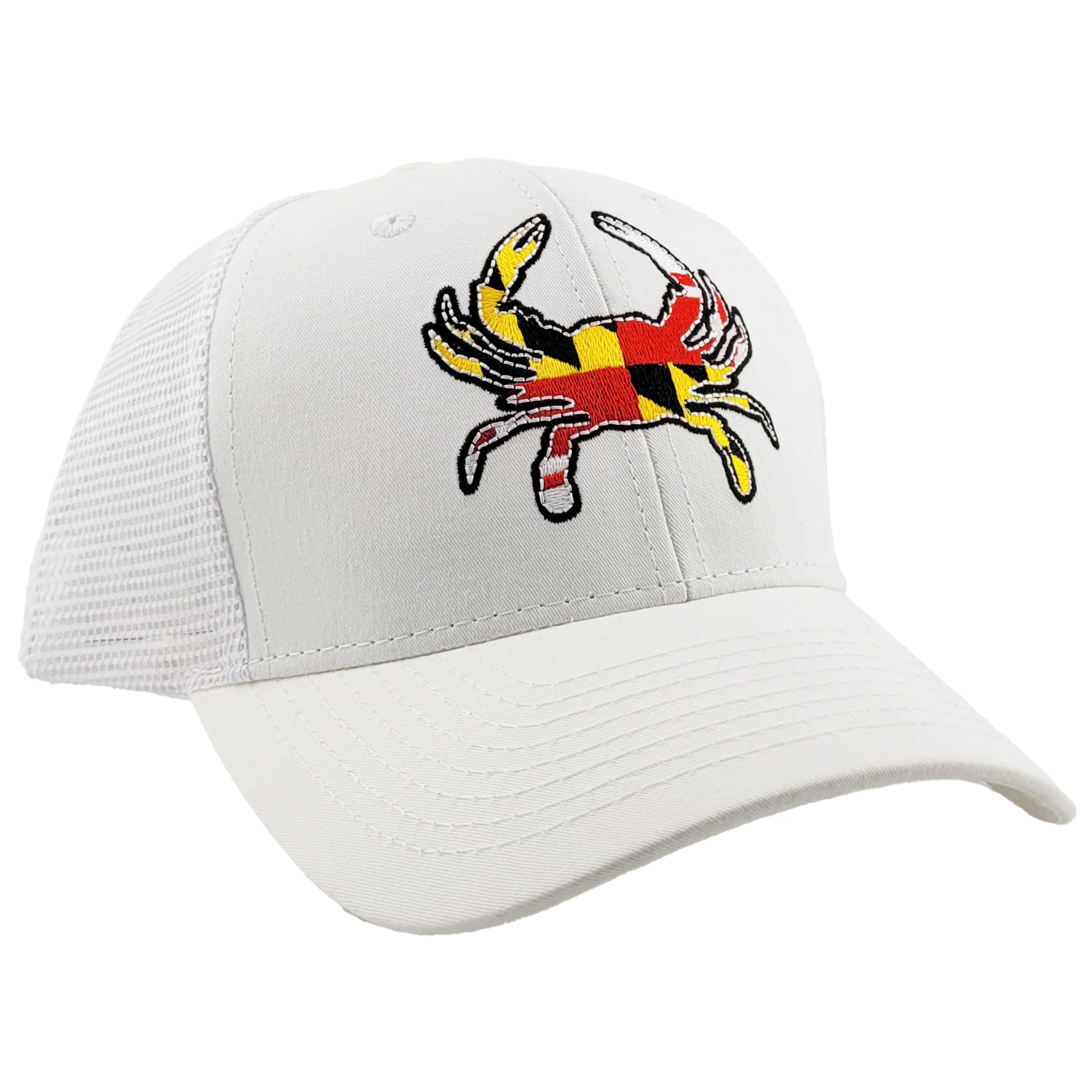 Maryland Colors Crab Flag Mesh Back Baseball Hat - Assorted Colors - Image 8