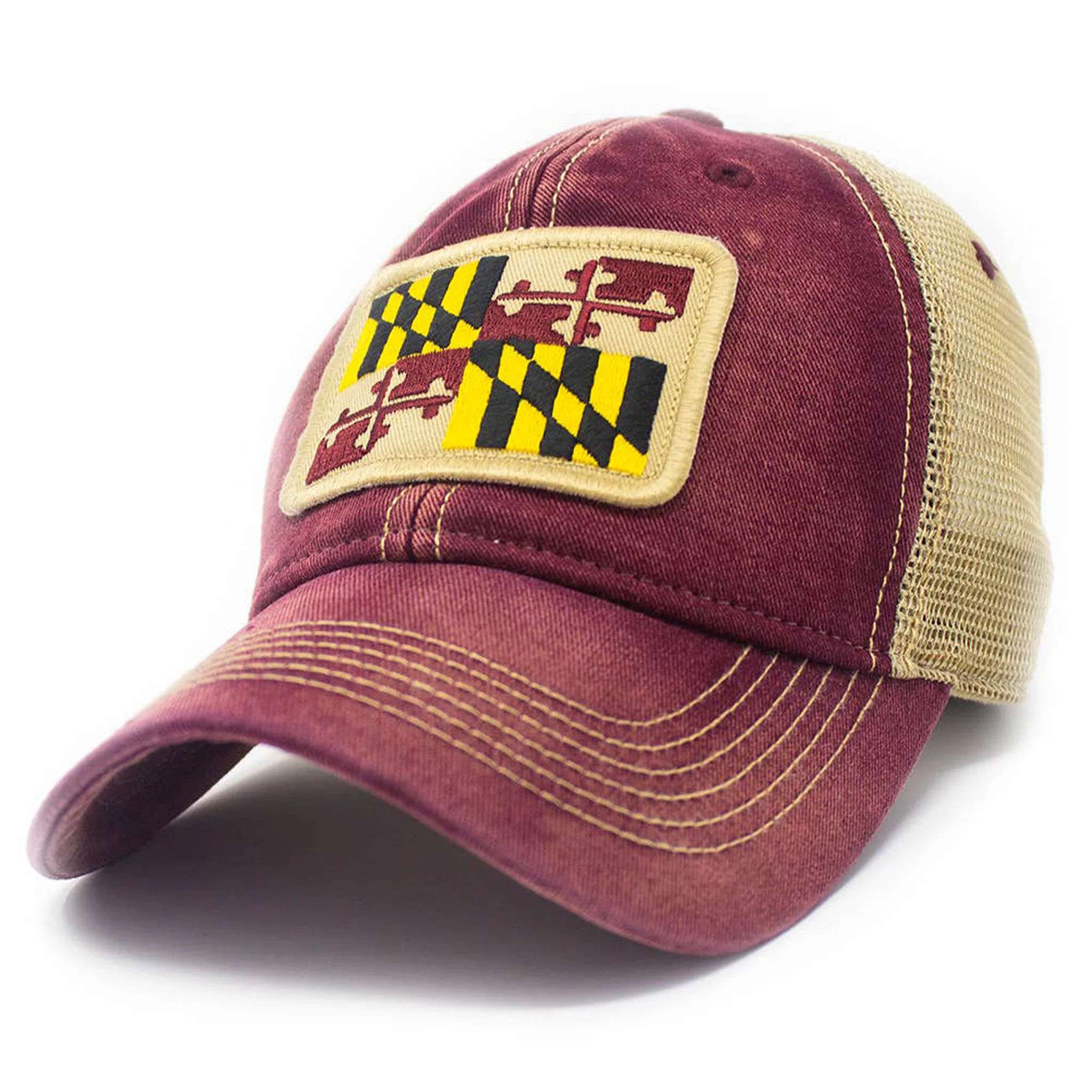 Maryland Flag Patch Trucker Hat - Assorted Colors - Image 4