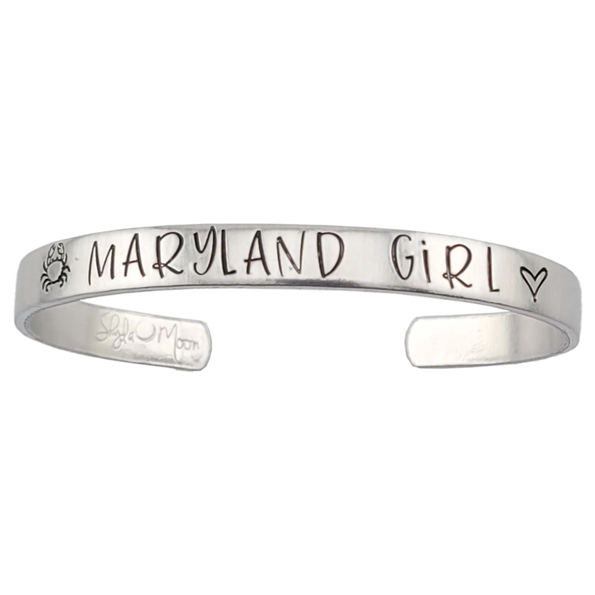 Maryland Girl Hand Stamped Cuff Bracelet