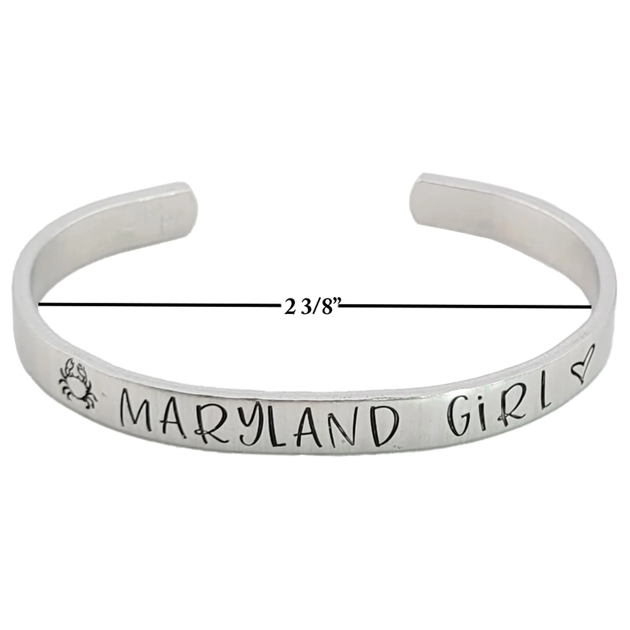 Maryland Girl Hand Stamped Cuff Bracelet - Image 2