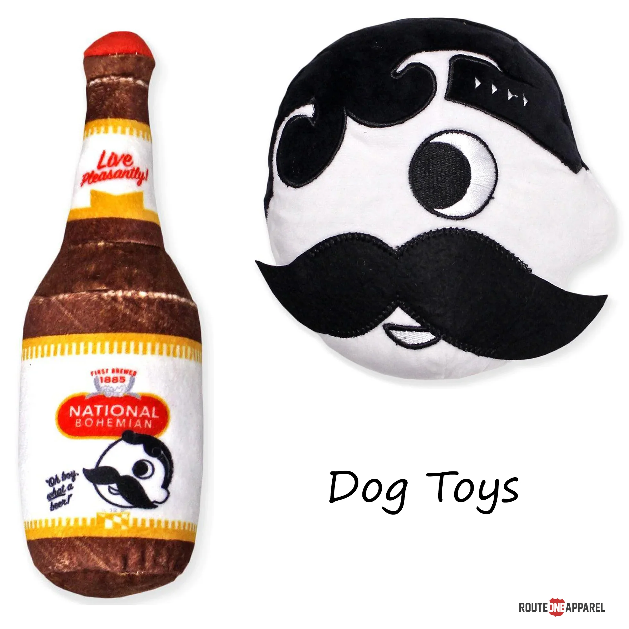 Natty Boh Plush Dog Toys Assorted