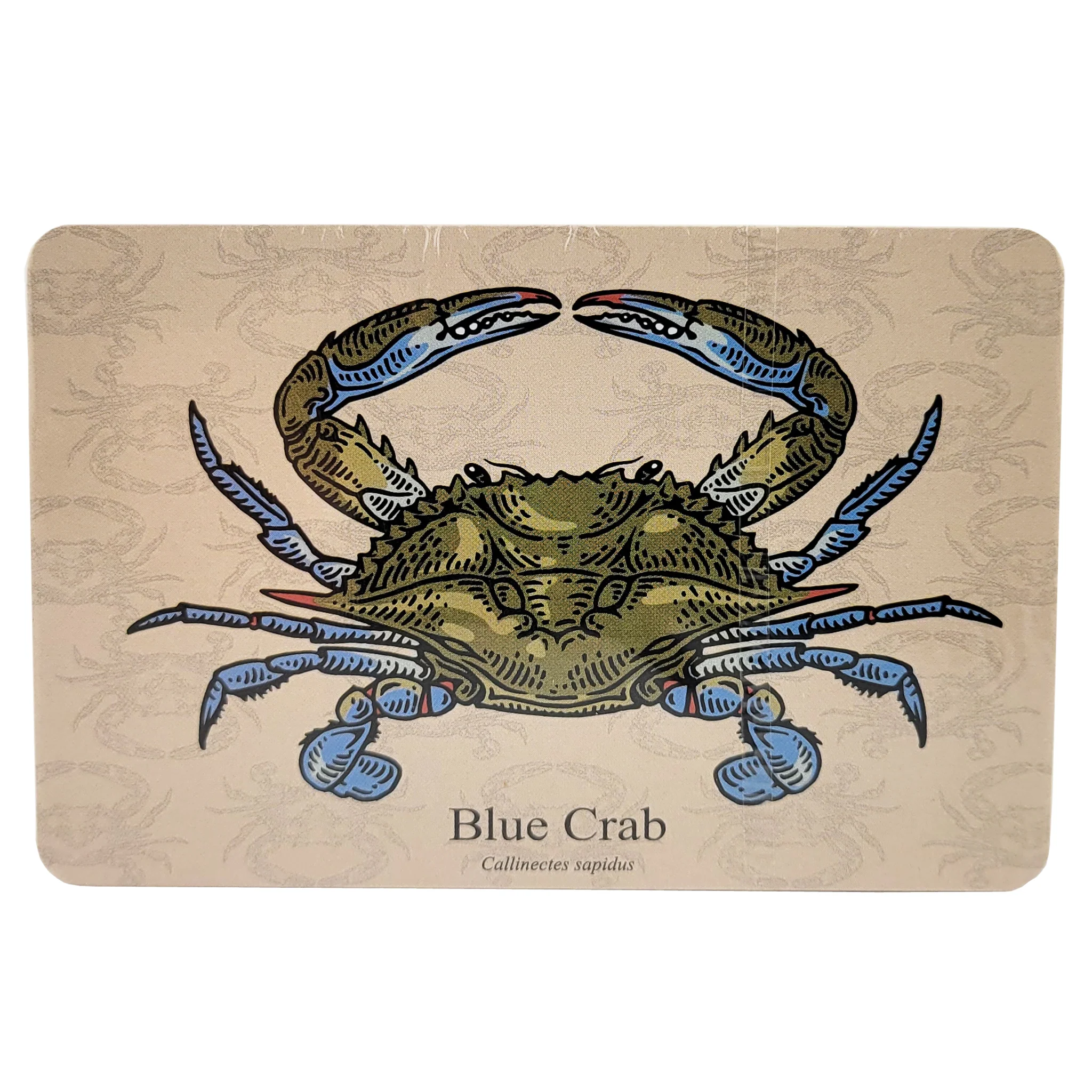 Natural Blue Crab Playing Cards