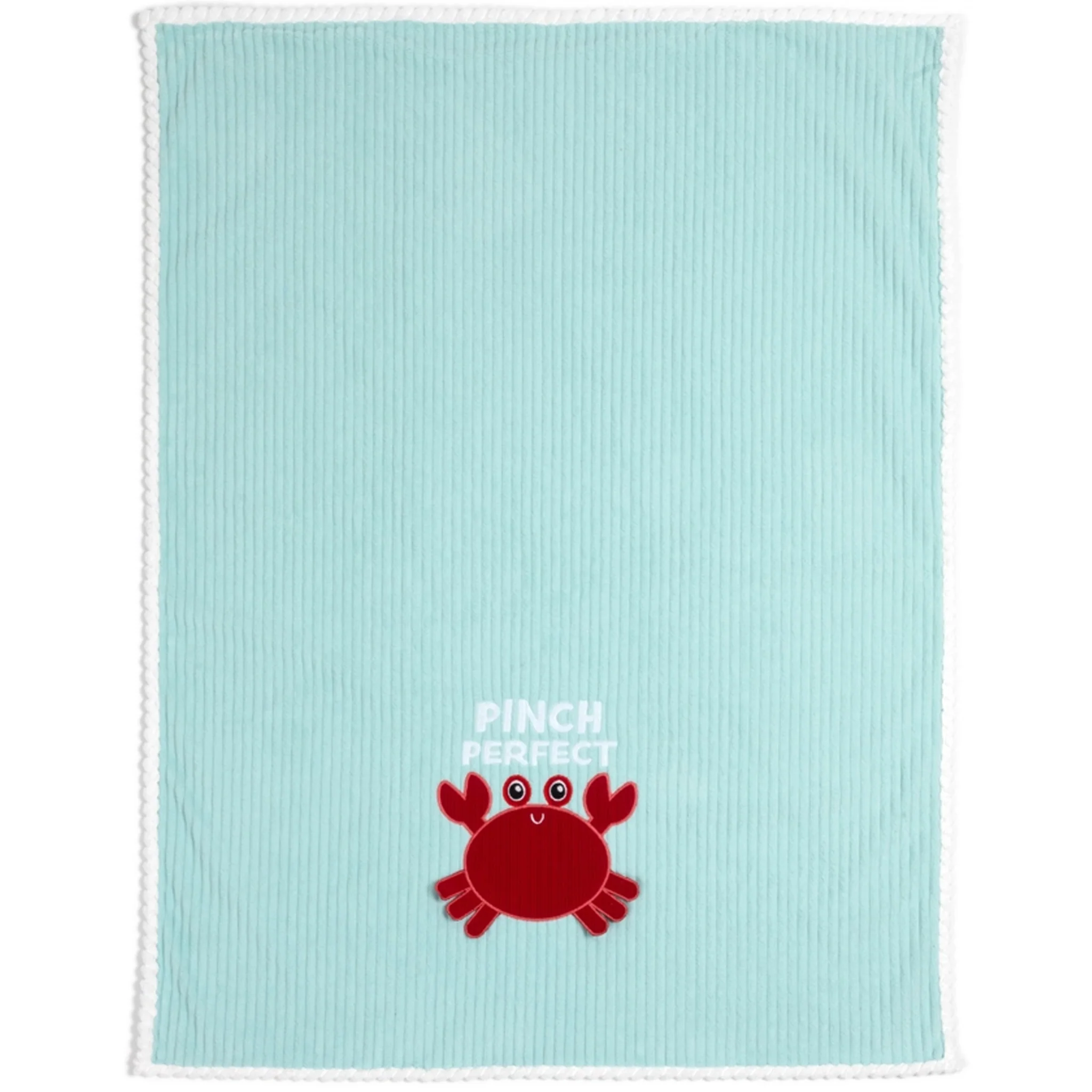 Pinch Perfect Crab Ribbed Plush Baby Blanket - Image 2