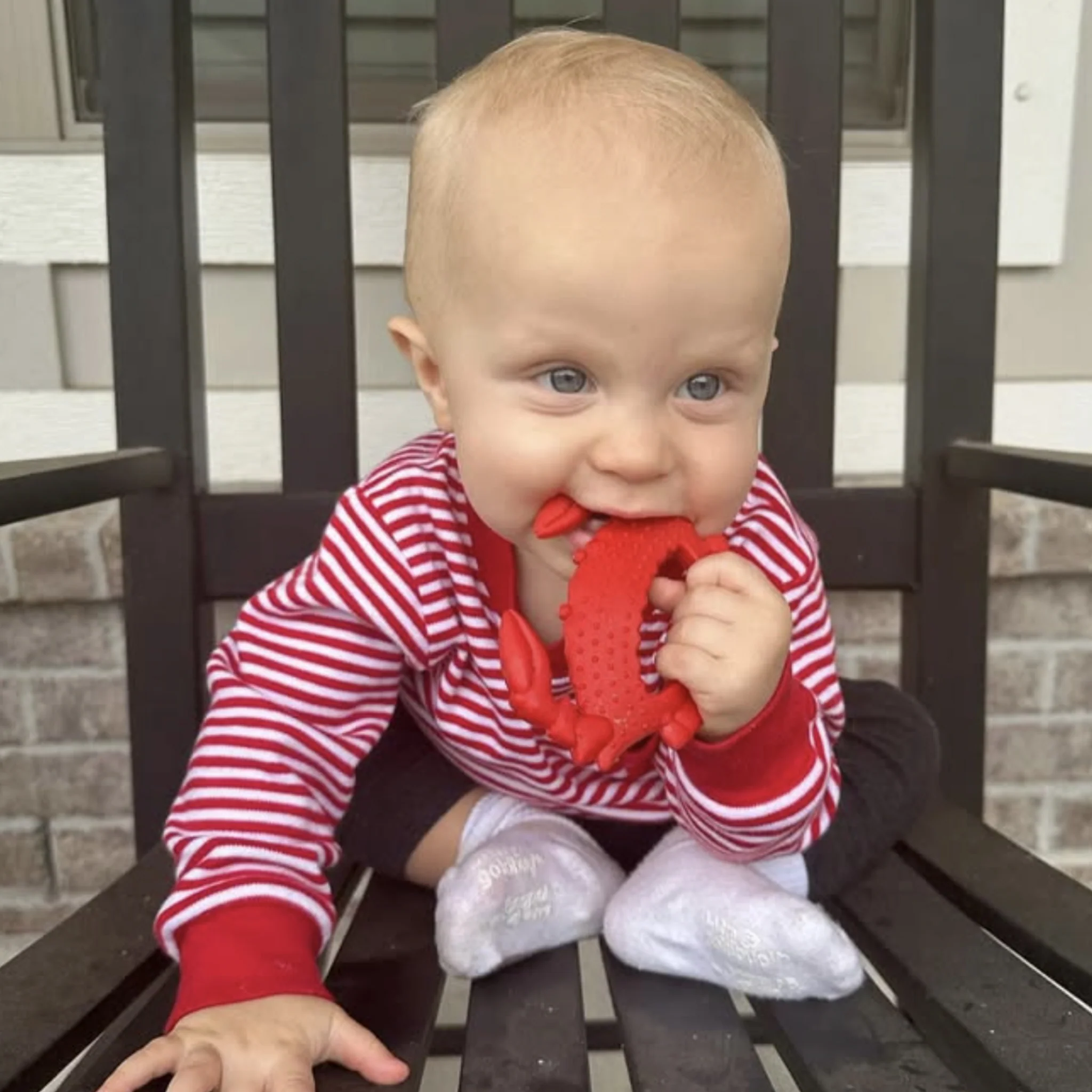 Red Crab Baby Silicone Teether - Image 2