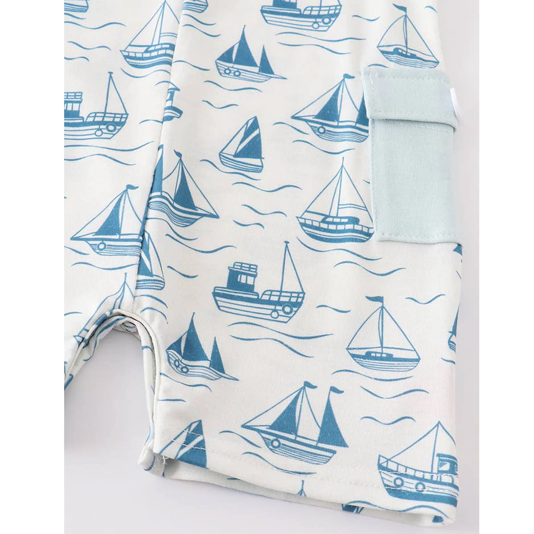 Sailboat Print Sleeveless Baby Romper - Image 3