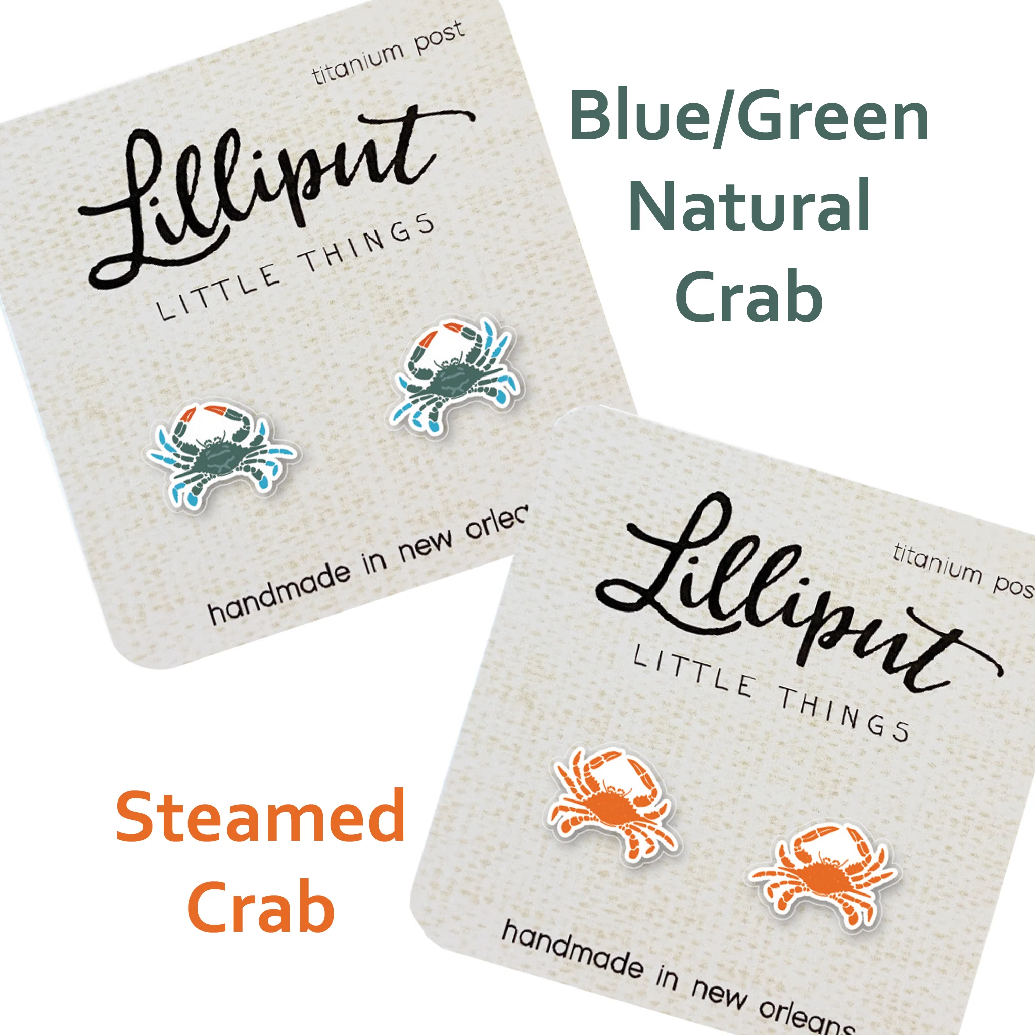 Steamed Crab - Post Earrings - Image 3