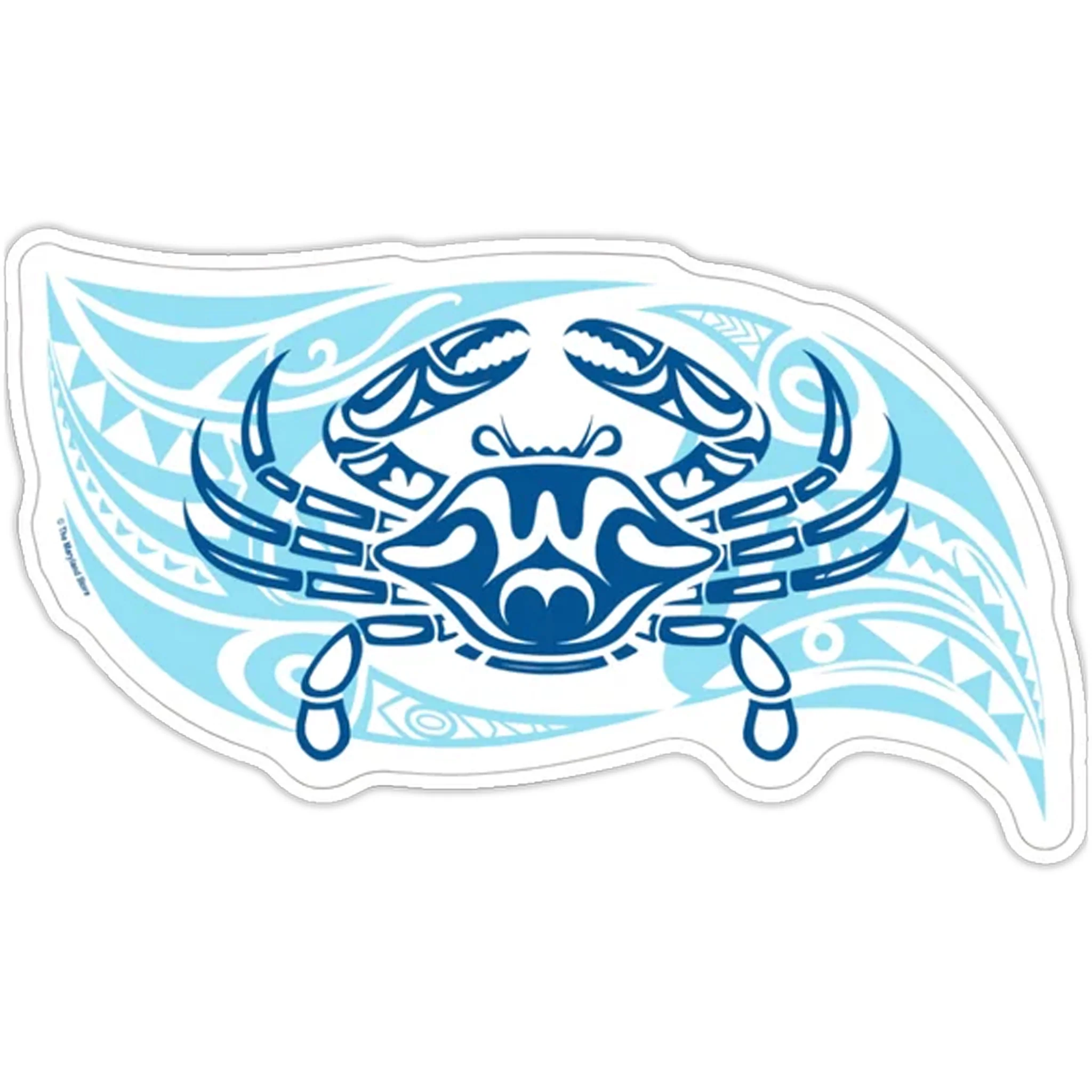 Tribal Tattoo Crab Die Cut Sticker