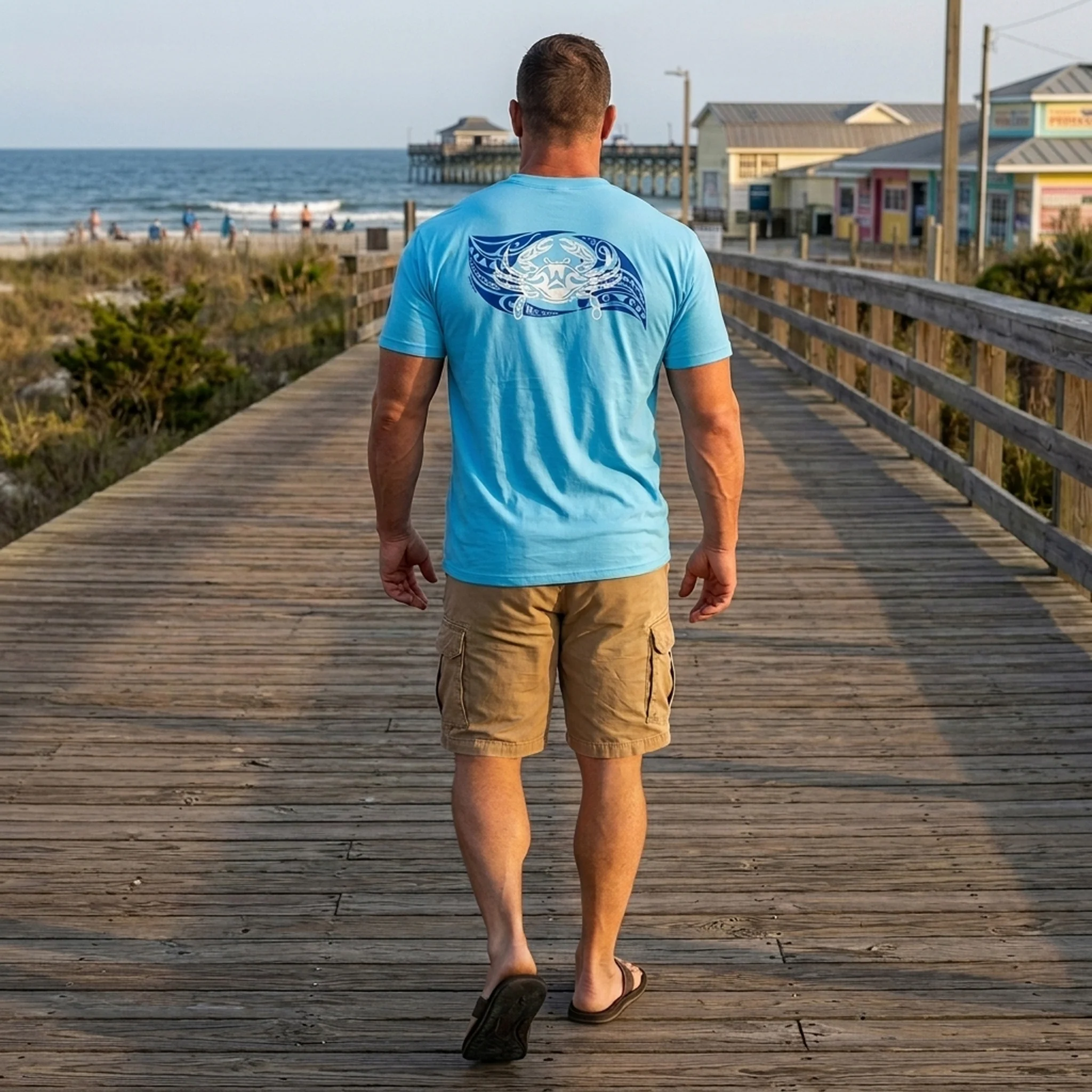 Tribal Tattoo Crab Short Sleeve T-Shirt - Image 2