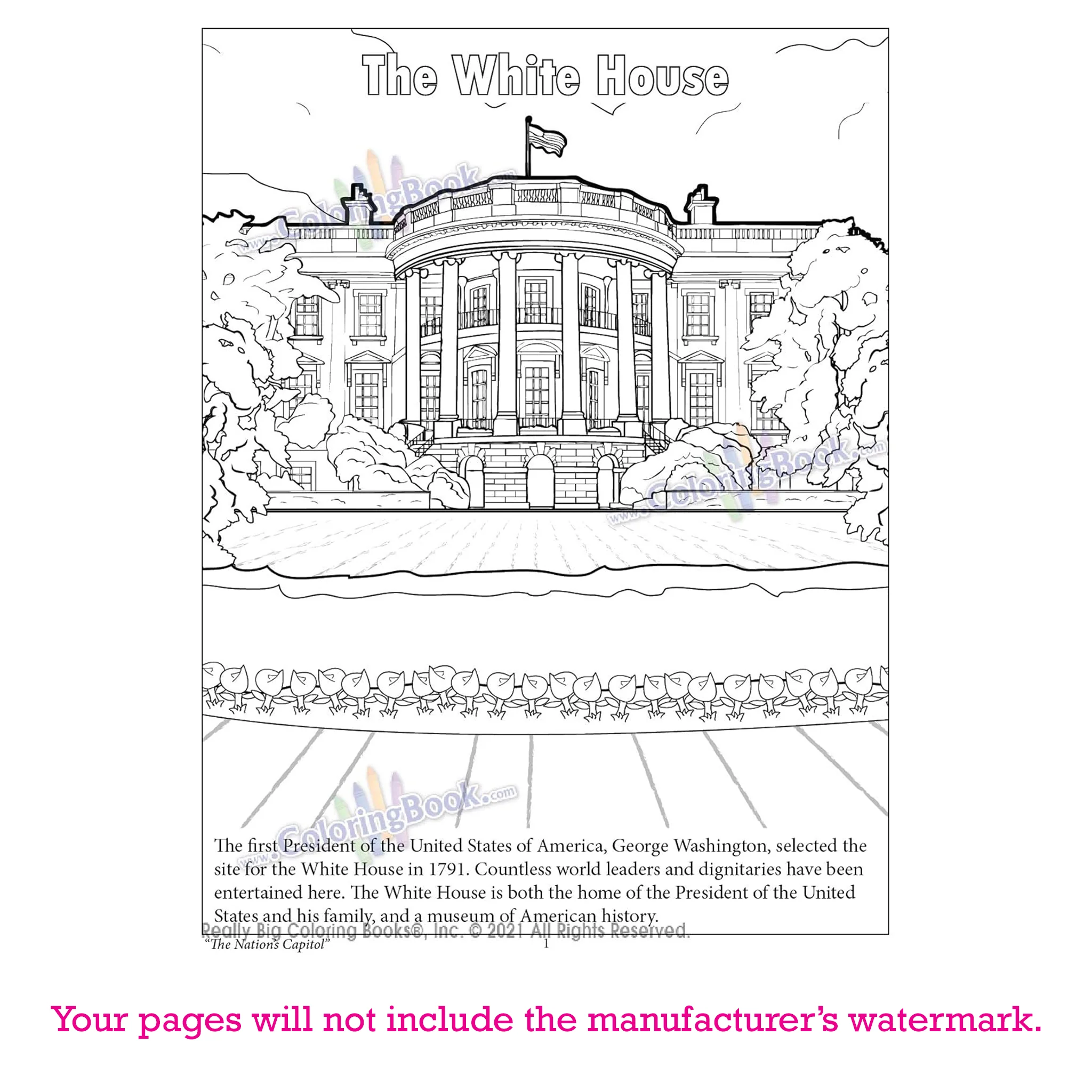 Washington D.C. (The Nation's Capitol) Coloring and Activity Book - Image 2